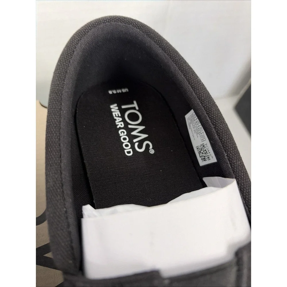 TOMS Men's Alp Fwd Black Recycled Cotton Canvas Size Men's black US 9.5 NIB NEW